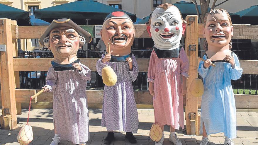 Peralta recupera a sus cuatro cabezudos originales décadas después