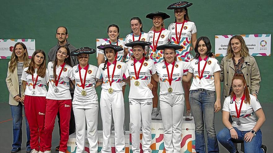 Nagore-Goyenetche, campeonas de paleta cuero