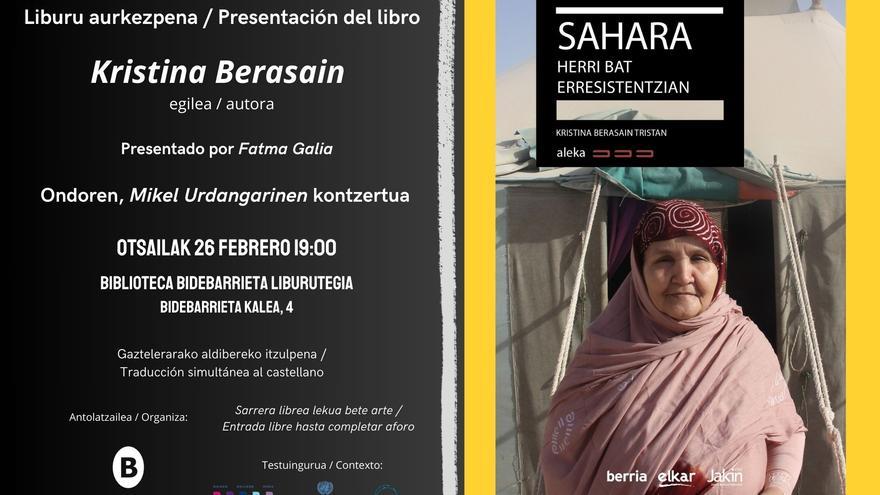Bilbok liburu baten aurkezpenarekin egingo du bat Saharako Errepublika Arabiar Demokratikoaren Aldarrikapenaren urteurrenarekin