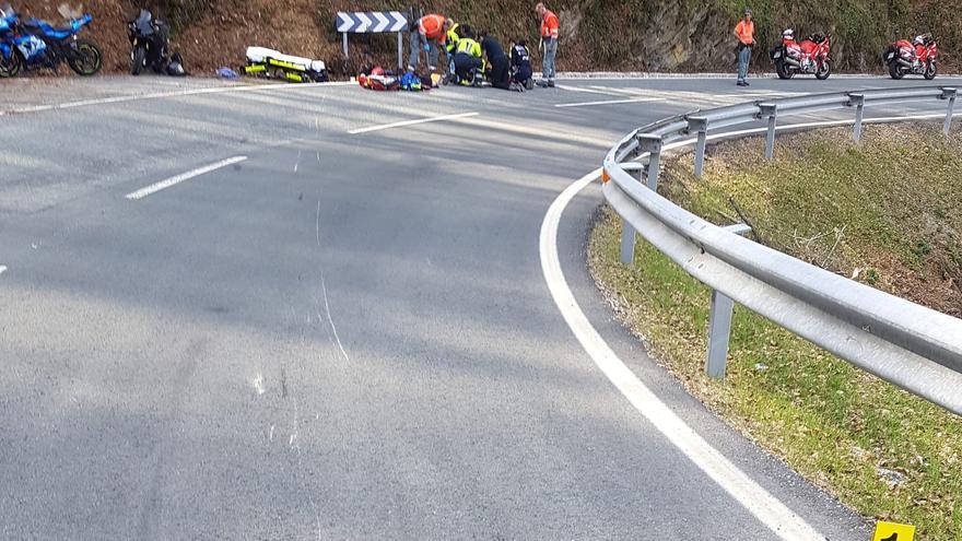 Fallece un motorista francés al salirse de la vía en la N-135 en Luzaide/Valcarlos