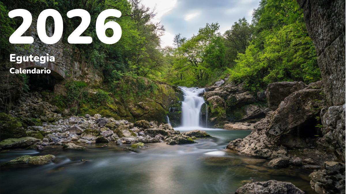 Portada del calendario, con una foto realizada por Juanma Zubia Zubiaurre.