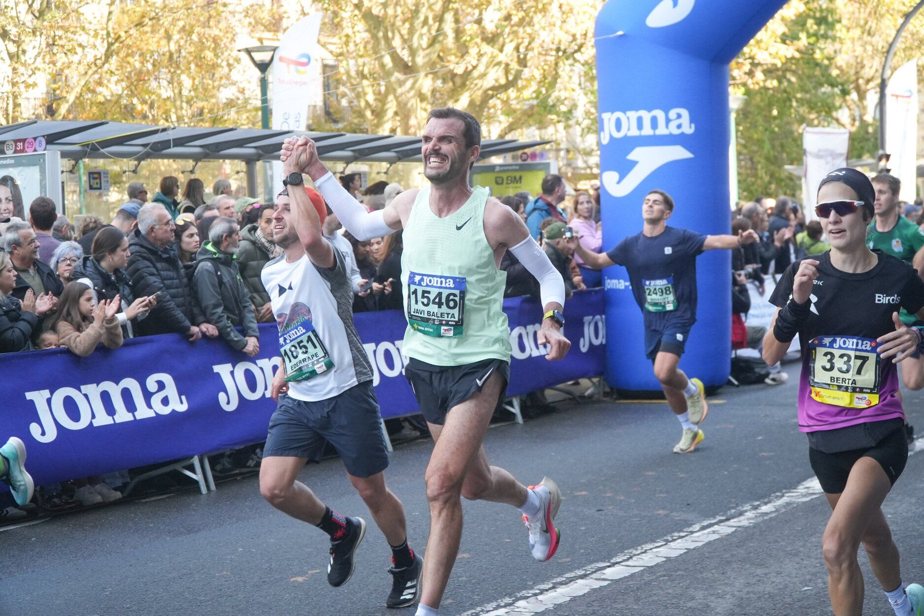 Los últimos metros de la Behobia