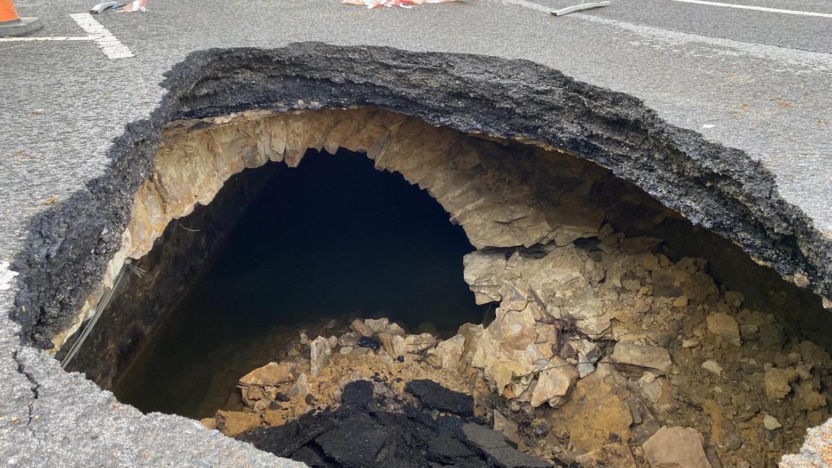 San Migel kaleko hondoratze-eremua.