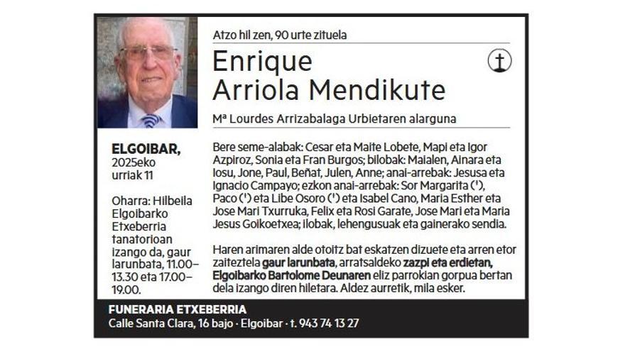 ENRIQUE ARRIOLA MENDIKUTE