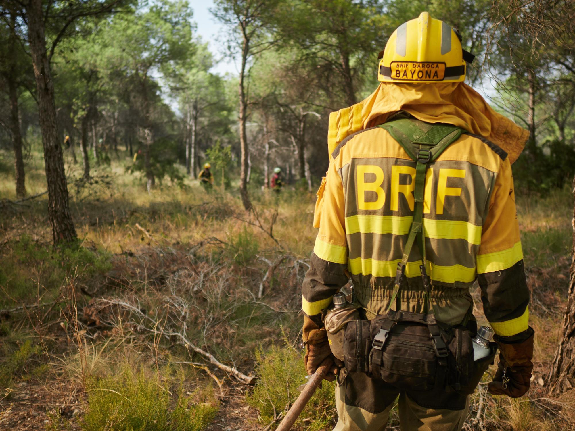 Fotos del incendio forestal cerca de Carcastillo