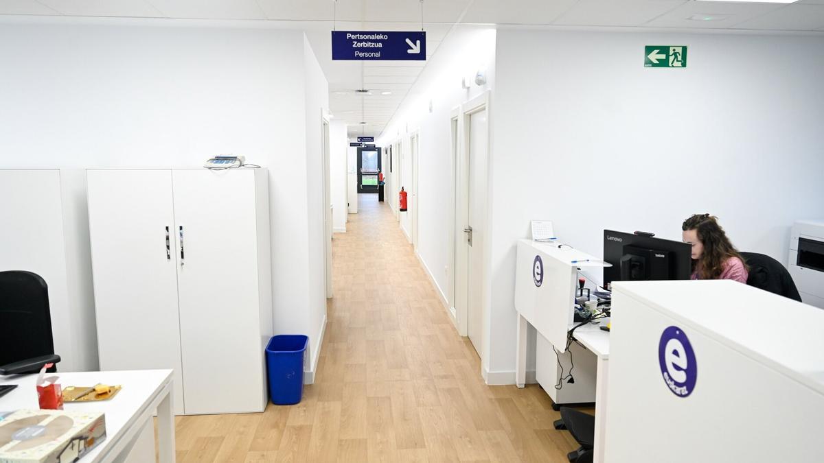 Interior del nuevo edificio administrativo.