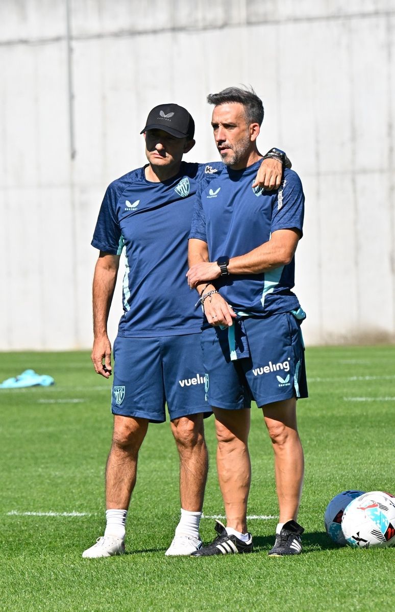 Entrenamiento del Athletic tras el partido ante el Borussia