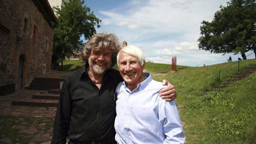 Walter Bonatti junto a Reinhold Messner