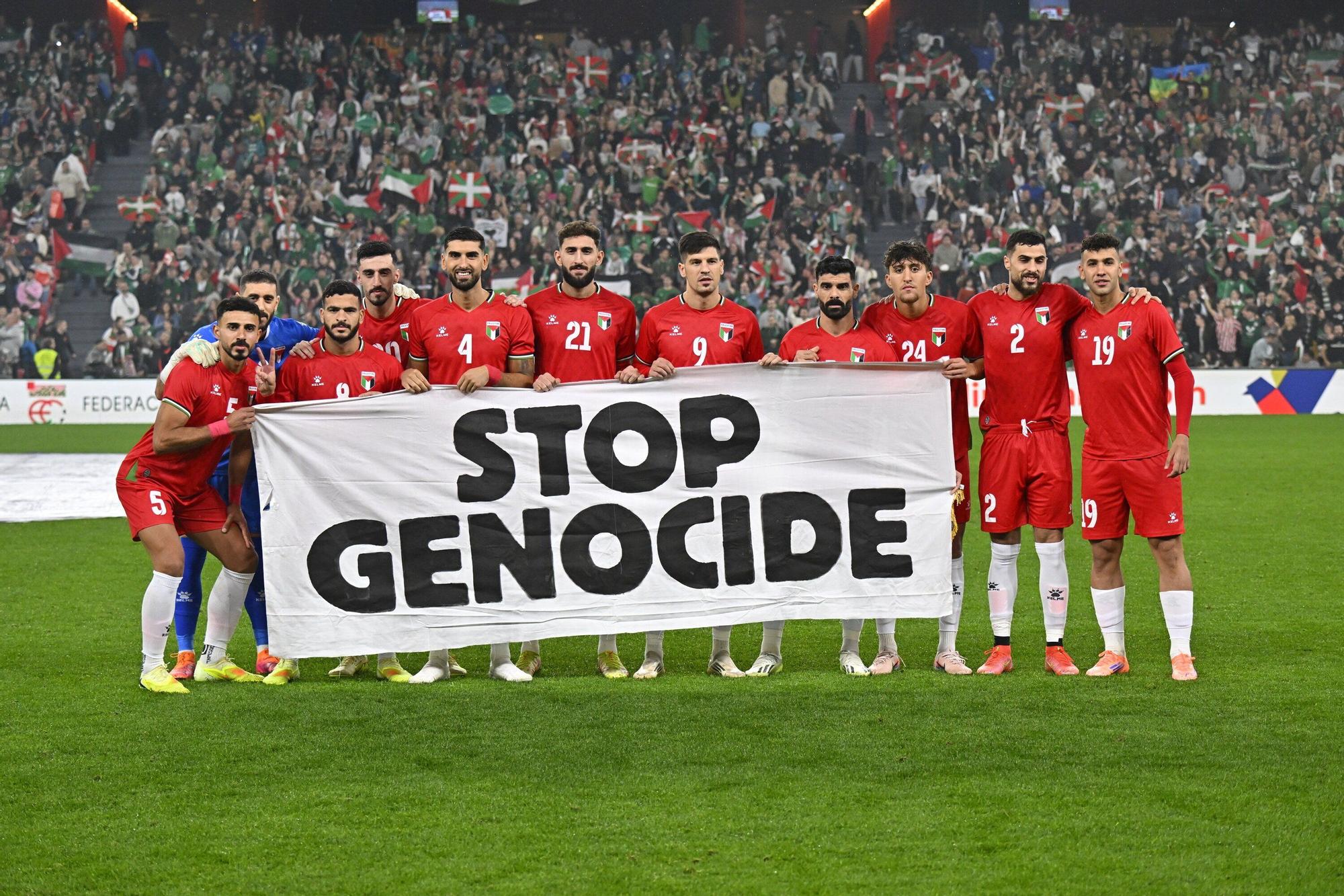 Las imágenes del Euskal Selekzioa - Palestina