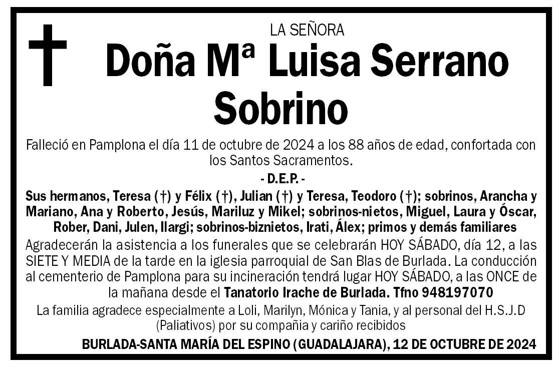 Mª Luisa Serrano Sobrino