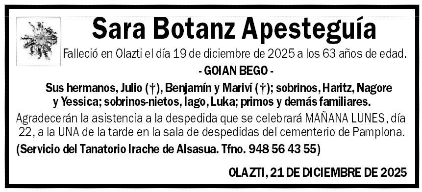Sara Botanz Apesteguía