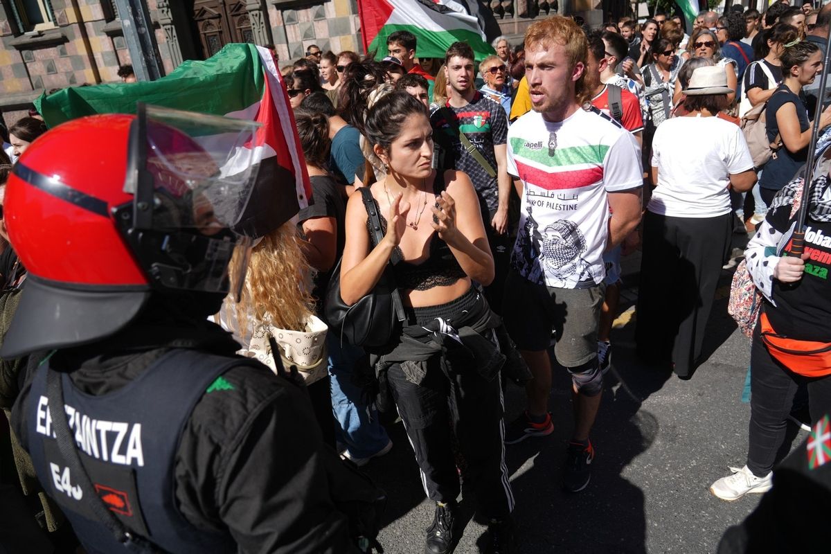 Manifestación en Bilbao en apoyo al pueblo palestino y a la flotilla