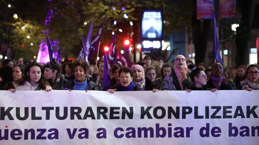 Las imágenes de la manifestación del 25-N en Bilbao