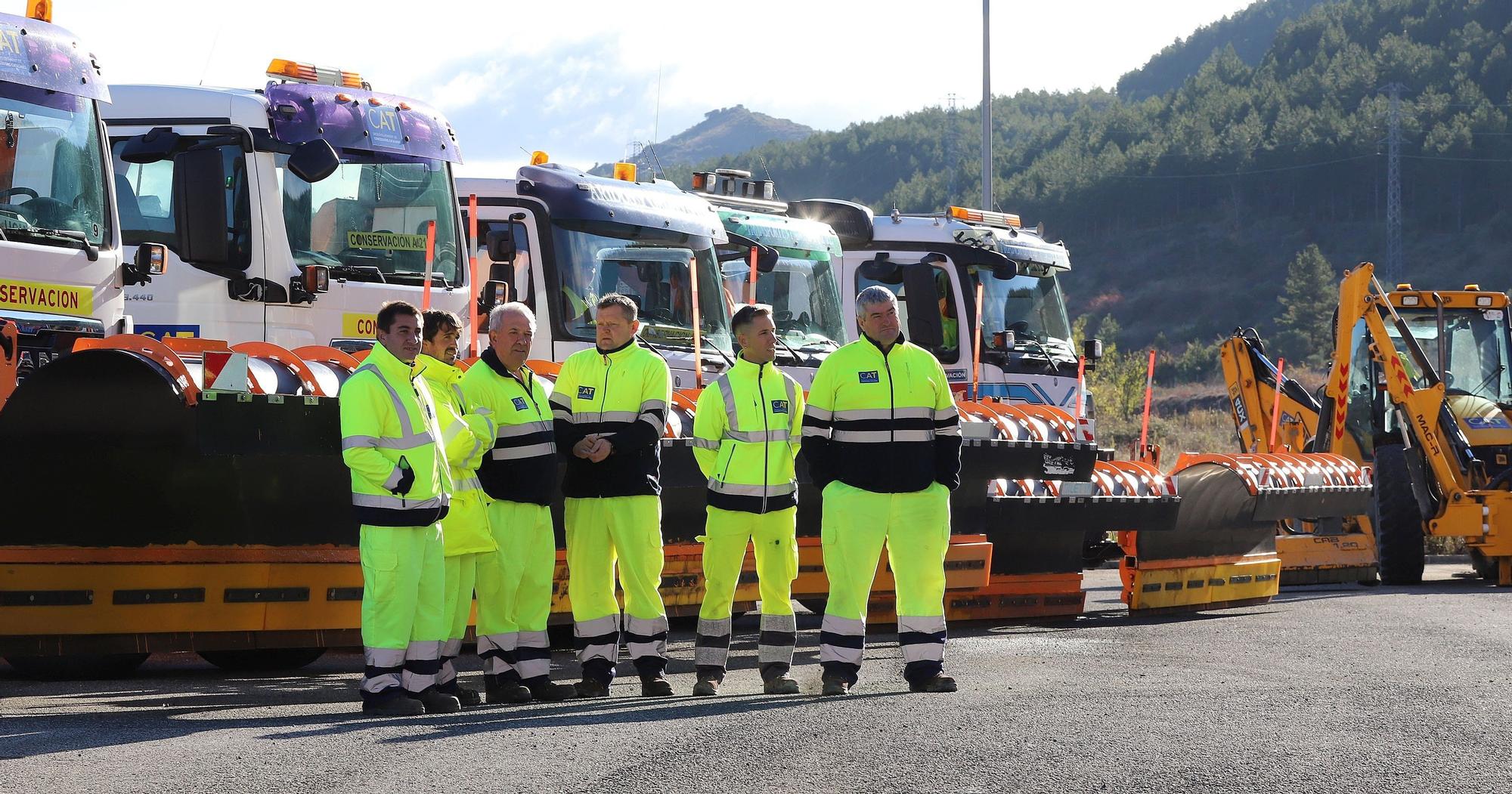 El Centro de Conservación de Carreteras de Liédena, preparado para el invierno en Navarra