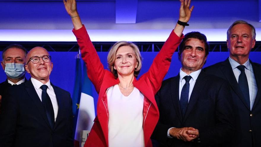 Valérie Pécresse celebra su victoria en las primarias de Los Republicanos.