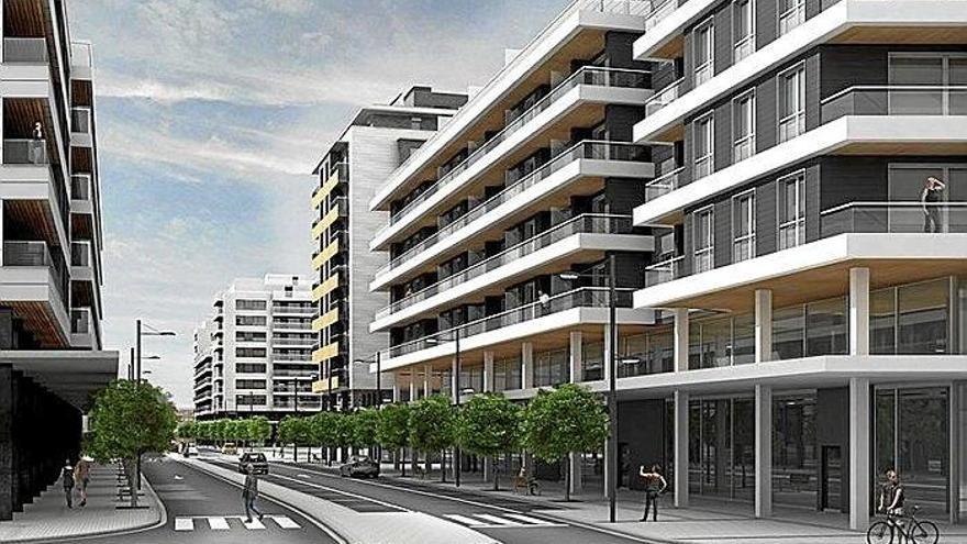 Infografía del futuro barrio de Txomin.