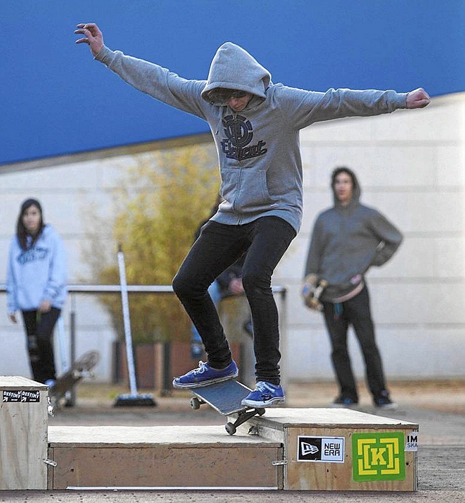 Un joven practica ‘skate’ en una edición anterior de Gauekoak.