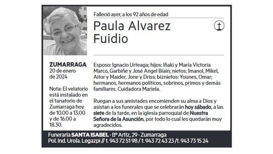 PAULA ALVAREZ FUIDIO