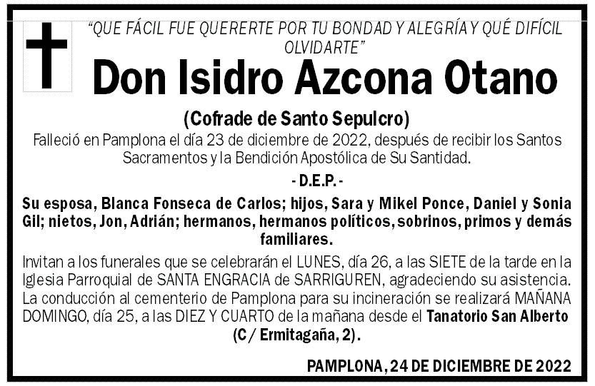 Isidro Azcona Otano