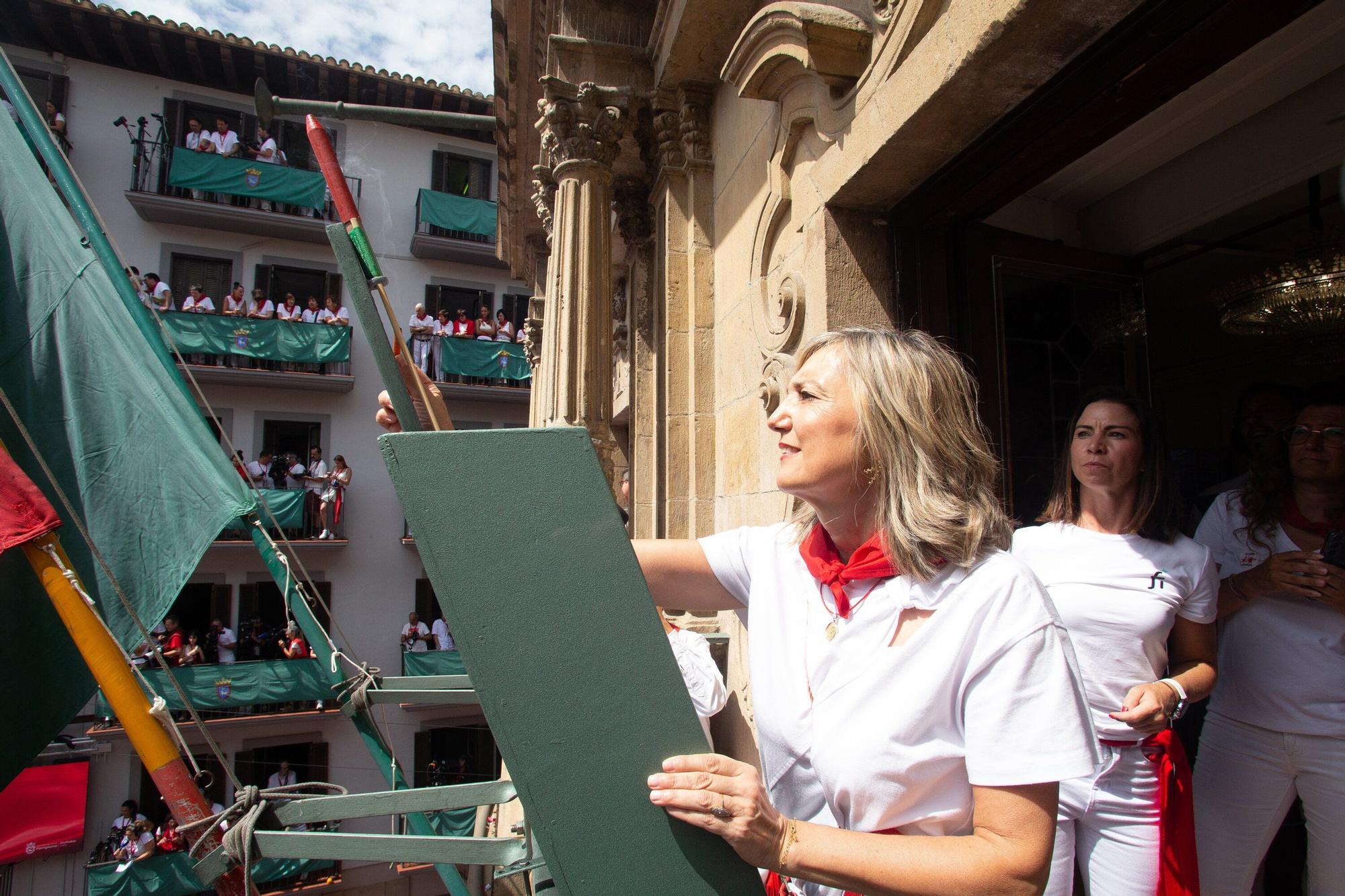 Fotos del  Chupinazo de San Fermín 2025 en Pamplona: ¡La fiesta más internacional se enciende con un grito solidario por Palestina!