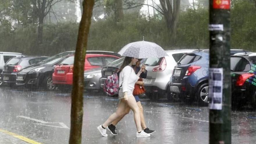 El aviso amarillo por lluvias intensas se prolonga el viernes