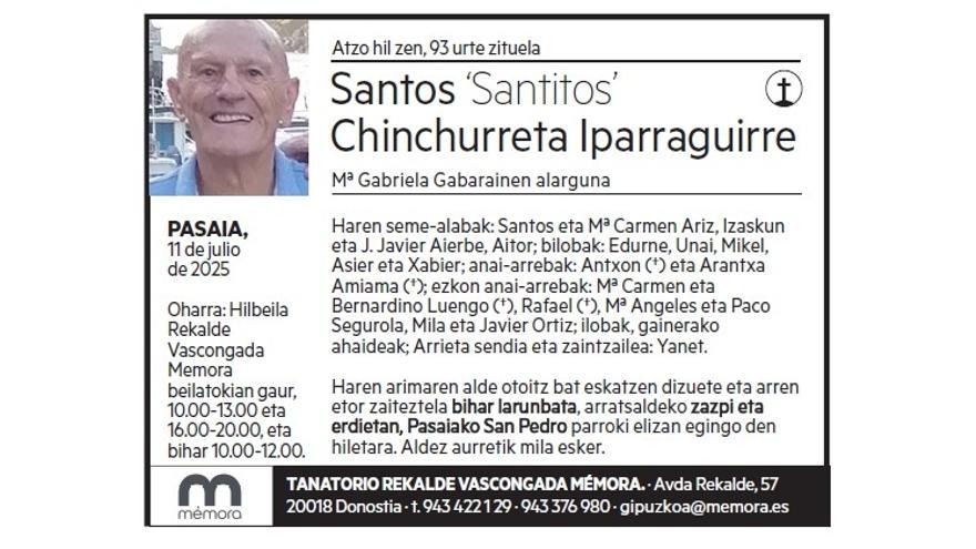 SANTOS CHINCHURRETA IPARRAGUIRRE