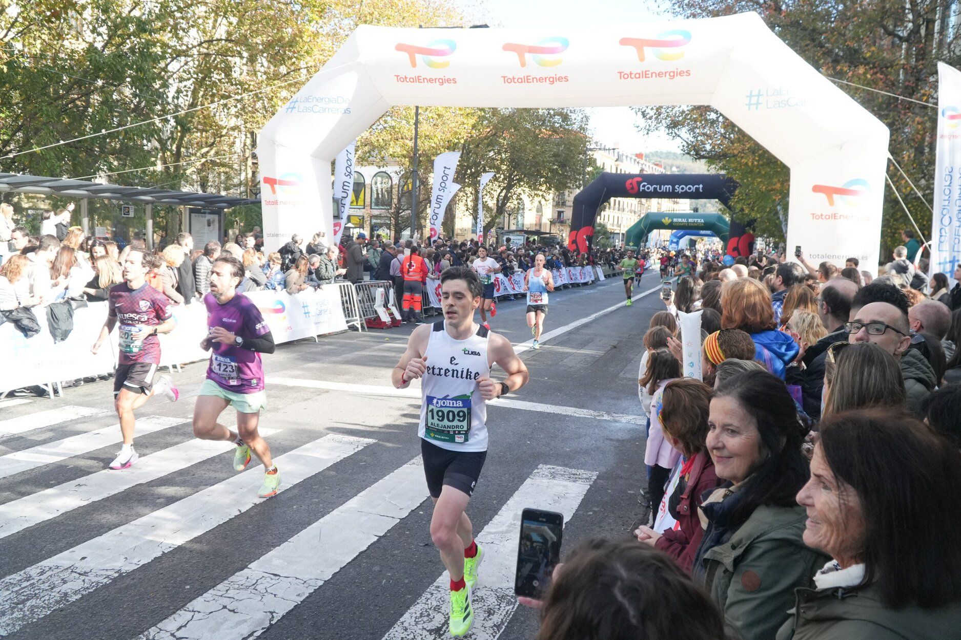 Los últimos metros de la Behobia