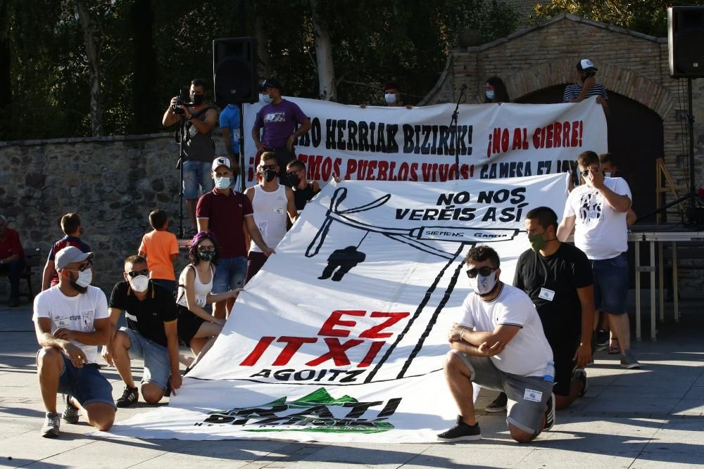 Manifestación por el cierre de Siemens Gamesa Aoiz