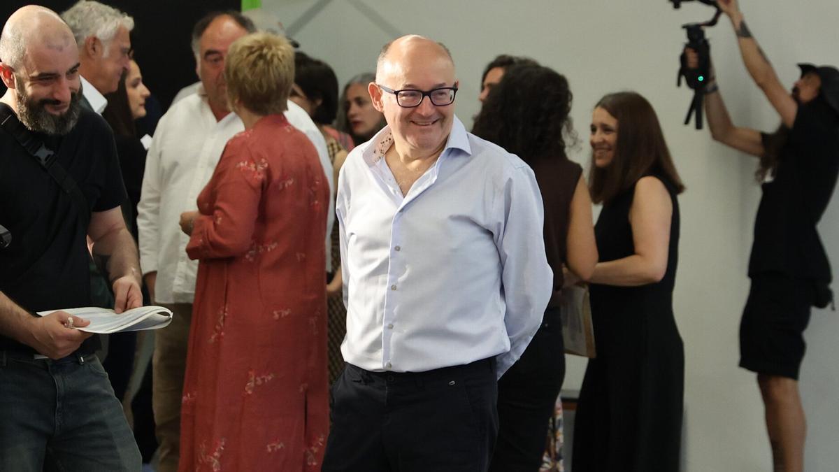 José Luis Rebordinos, director del Zinemaldia, saluda a los medios de comunicación.