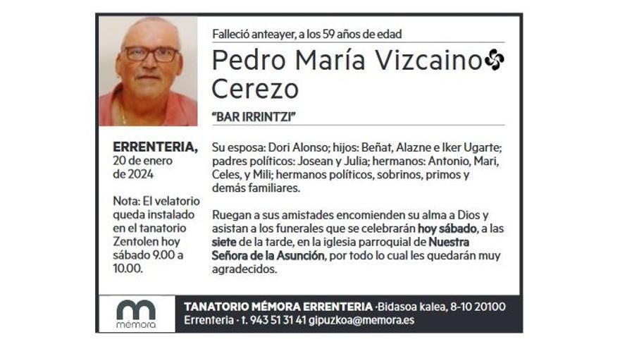 PEDRO MARIA VIZCAINO CEREZO