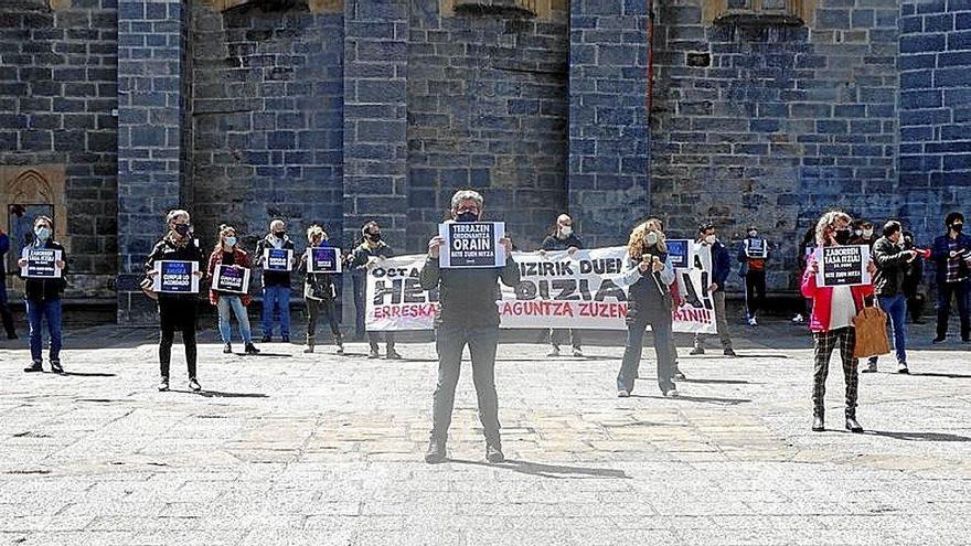 La última concentración protagonizada por los hosteleros. Foto: A.D.