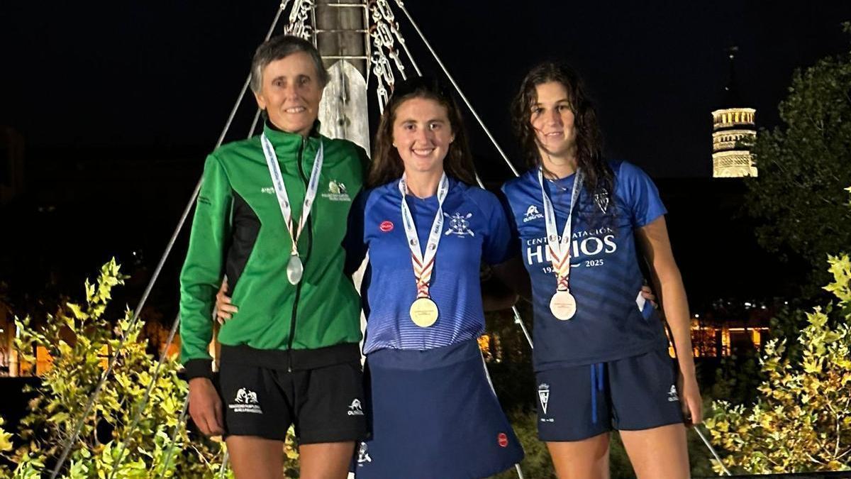 Amaia Osaba Olaberri, medalla de plata en el podio.