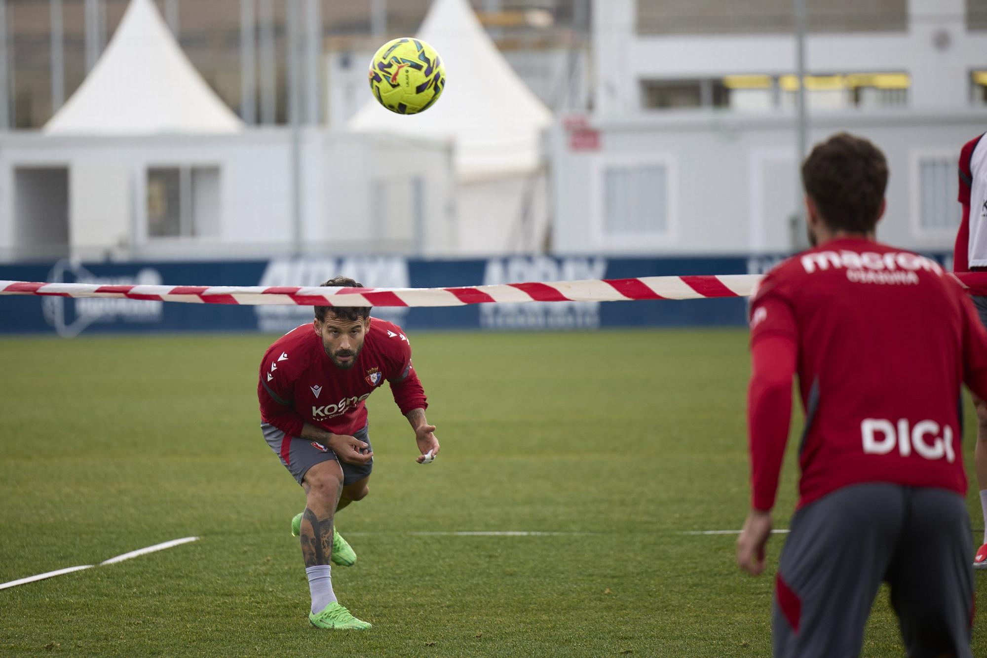 Entrenamiento de Osasuna en Tajonar el sábado 6 de diciembre