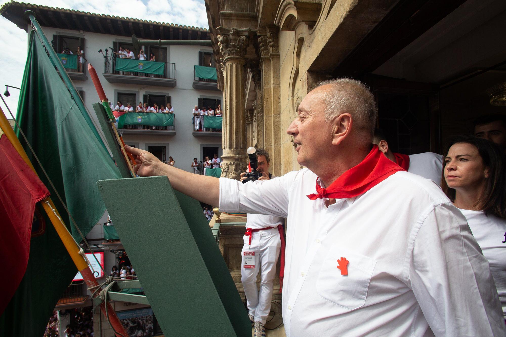 Fotos del  Chupinazo de San Fermín 2025 en Pamplona: ¡La fiesta más internacional se enciende con un grito solidario por Palestina!