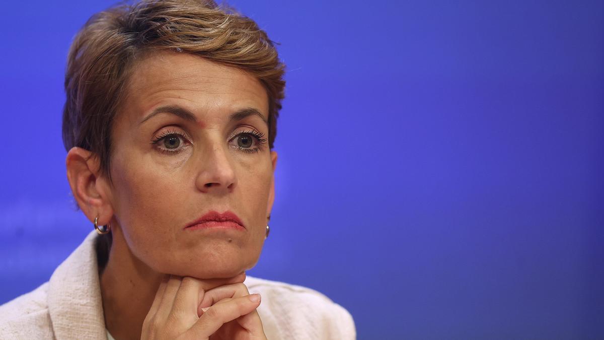 La presidenta del Gobierno de Navarra, María Chivite.