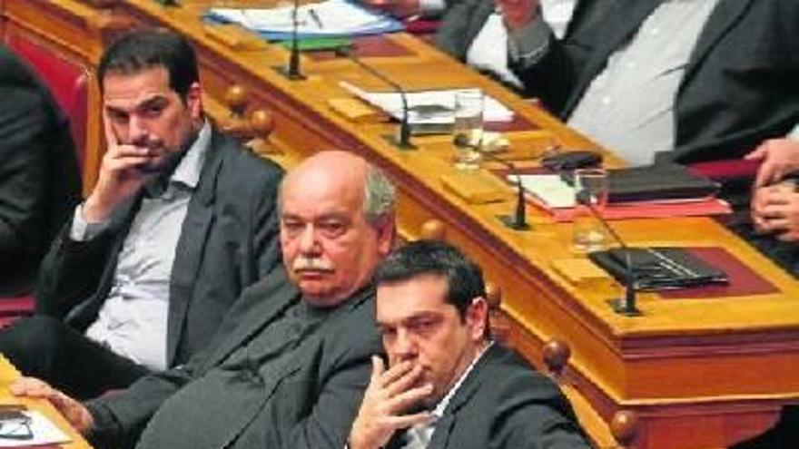 Alexis Tsipras, ayer en el Parlamento heleno.