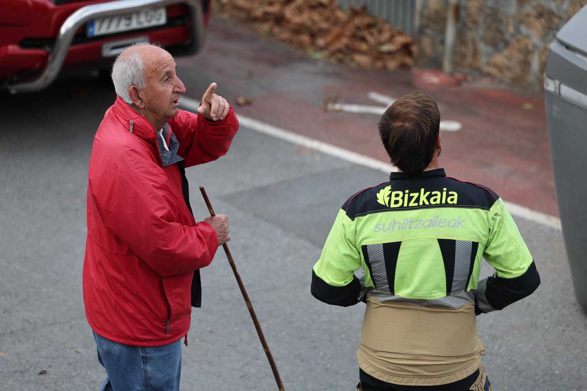Incendio forestal en Güeñes