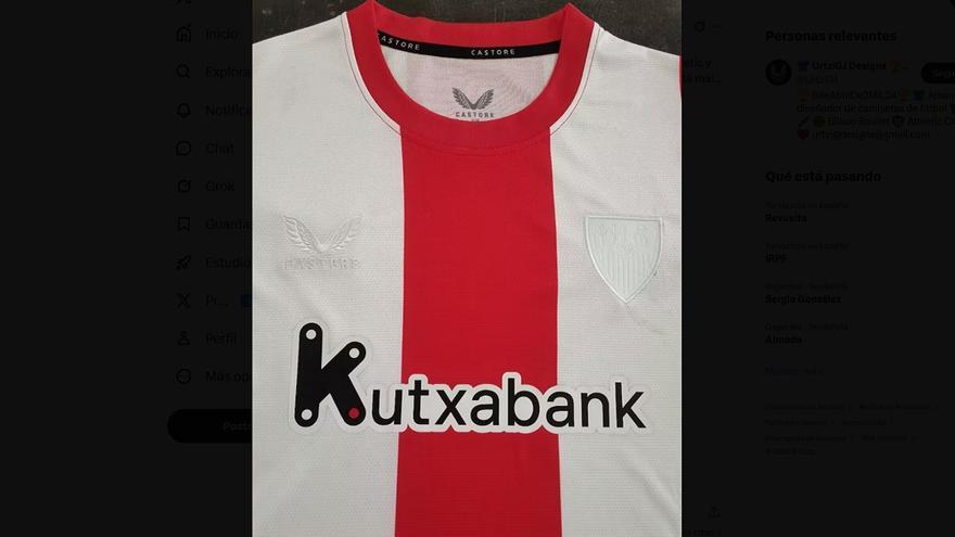 Sacan a la venta la imitación de la camiseta retro del Athletic con un error histórico
