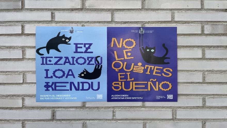 Campaña en Burlada para concienciar sobre la nueva ordenanza de ruido