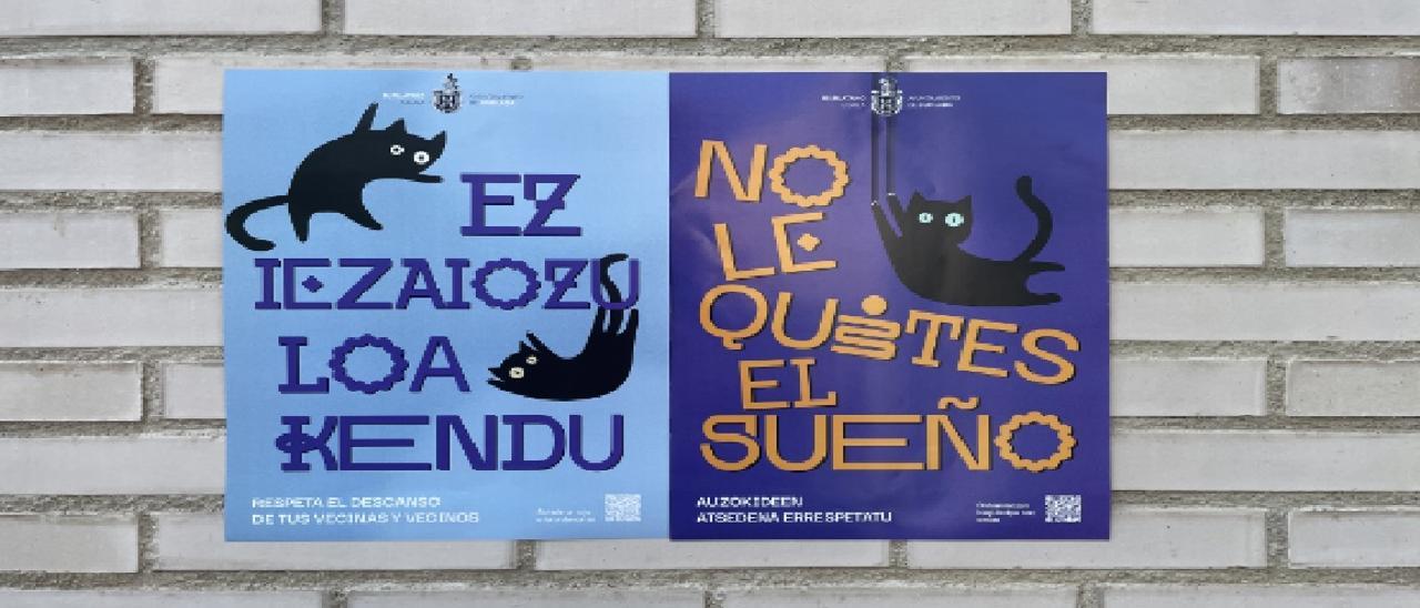 Campaña en Burlada para concienciar sobre la nueva ordenanza de ruido