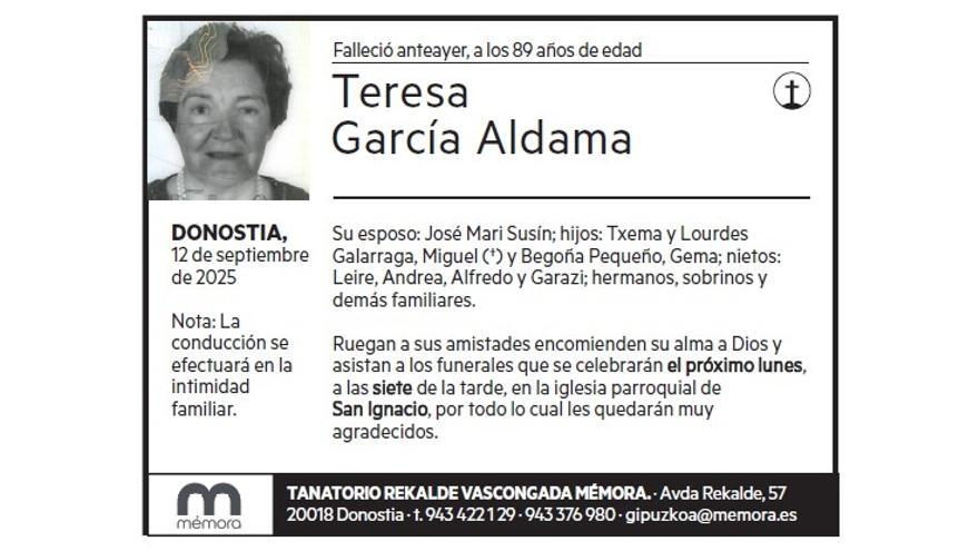 TERESA GARCIA ALDAMA