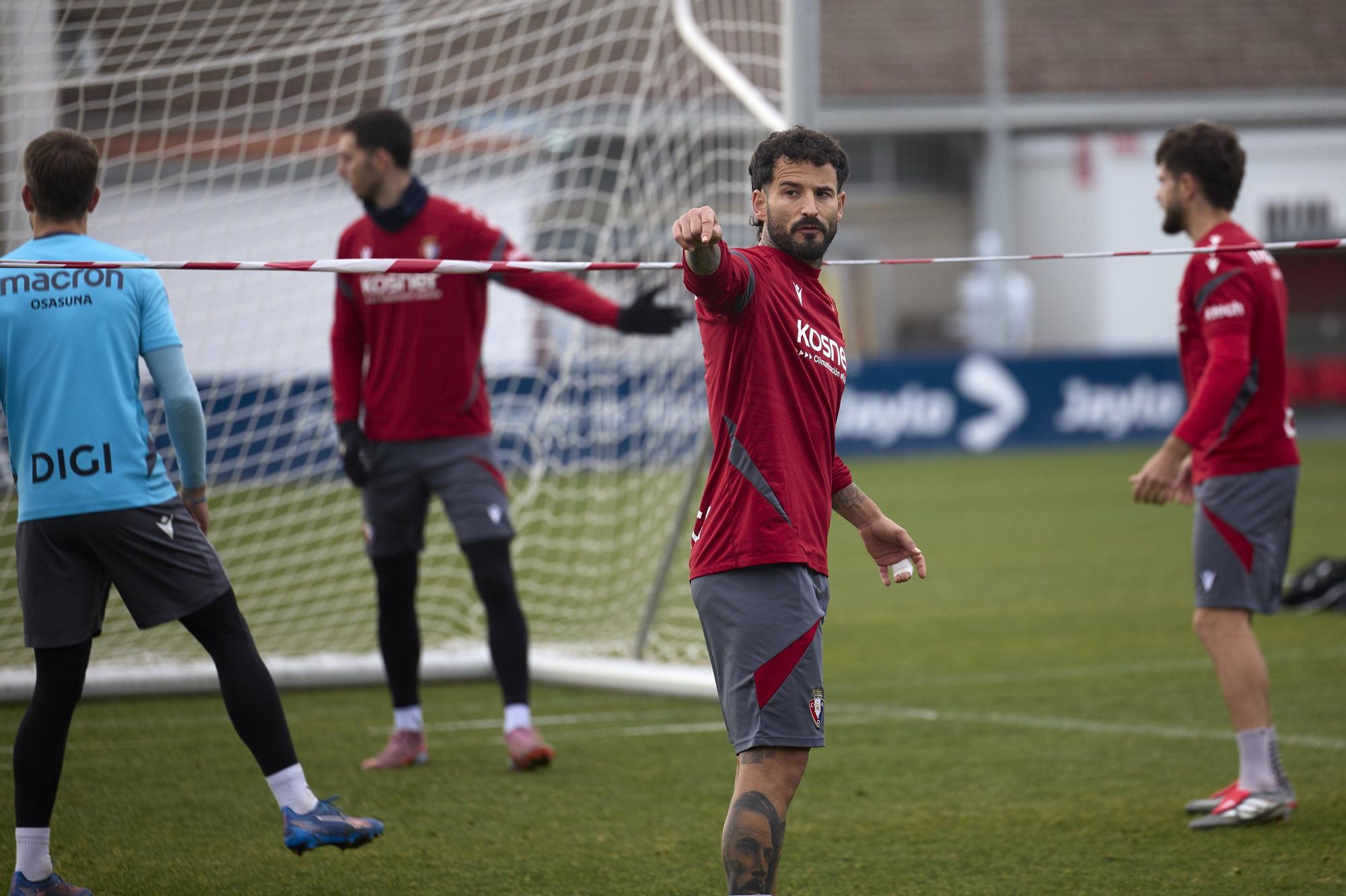 Entrenamiento de Osasuna en Tajonar el sábado 6 de diciembre