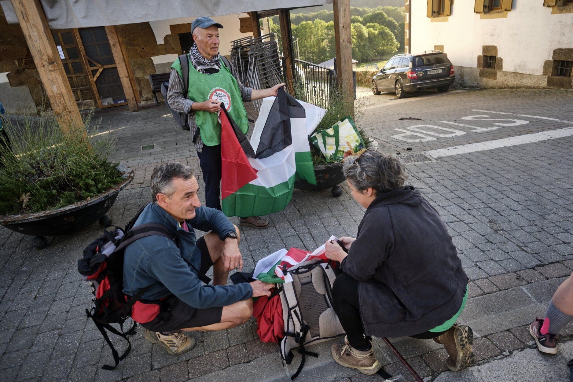 Fotos de la séptima marcha propalestina por Navarra, de Eltzaburu a Doneztebe