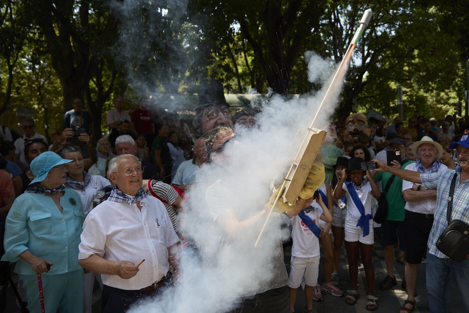 Fotos del chupinazo de las fiestas de San Lorenzo