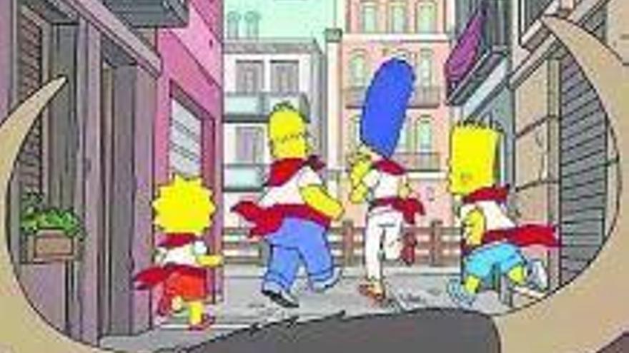 Los Simpson corren hoy el encierro en Antena 3