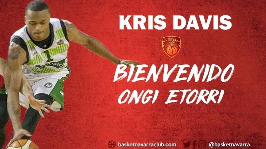 El Basket Navarra contrata al escolta estadounidense Kris Davis