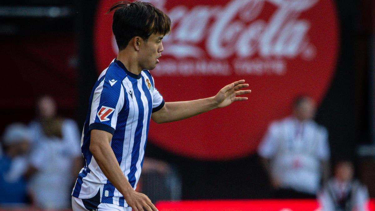 Take Kubo, en el partido en Bournemouth.