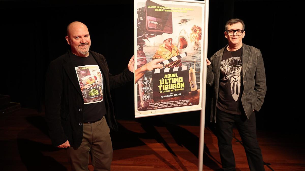 Víctor Matellano y Ángel Sala han presentado este jueves el documental &#039;Aquel último tiburón&#039;.