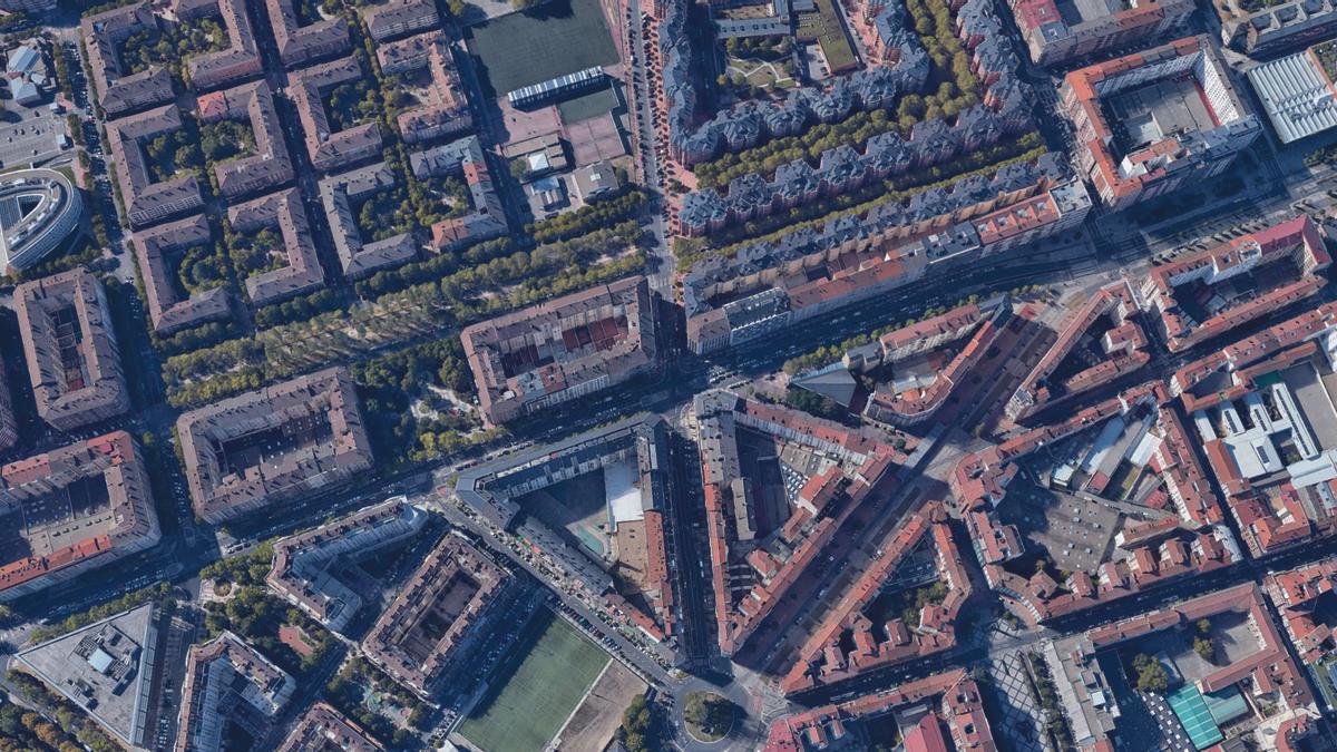 Vista aérea del tramo de la Avenida que será modificado entre Beato y el palacio de Justicia