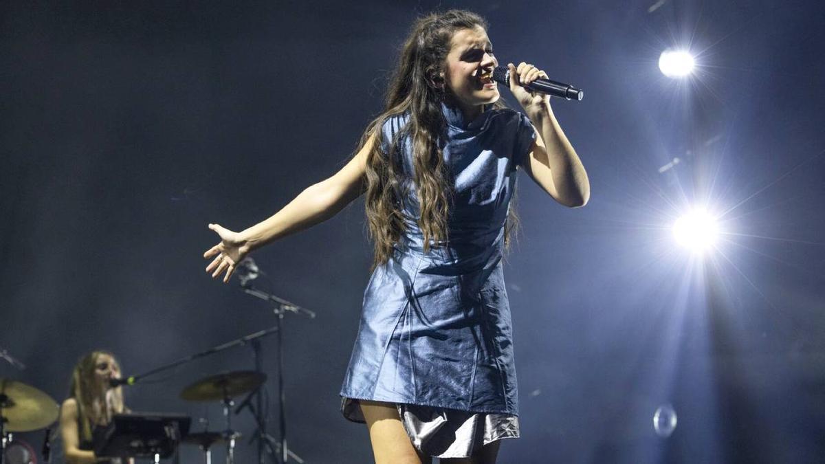 La navarra Amaia Romero durante un concierto